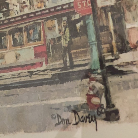 ⛰⛩ 1968 Don Davey Print Chinatown Dragon Gate Framed Print - VERY GOOD! 🚠🖍 - Picture 7 of 8